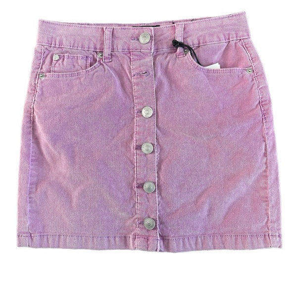 Girls Lavender Corduroy Mini Skirt - Picture 1 of 4